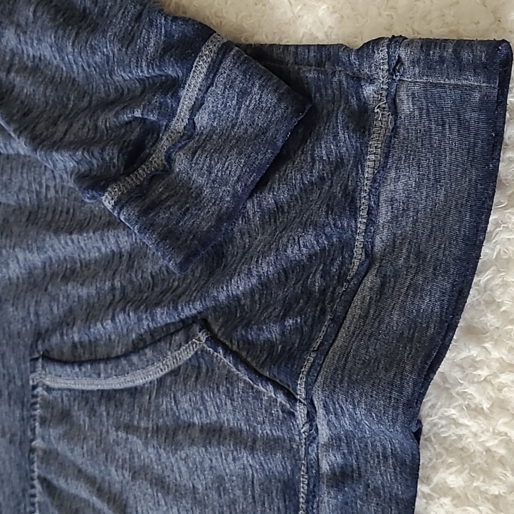 Hoodie Kanga Pouch Sleepwear Pebbled Blue Rose Applique No Boundaries So Soft 2X - Picture 8 of 11